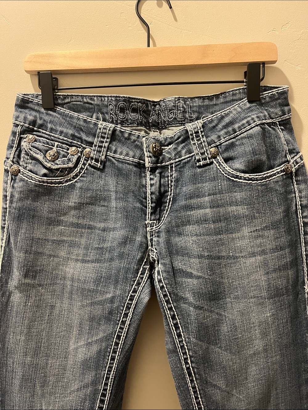 Women’s Mid-Rise Blue Bootcut Jeans